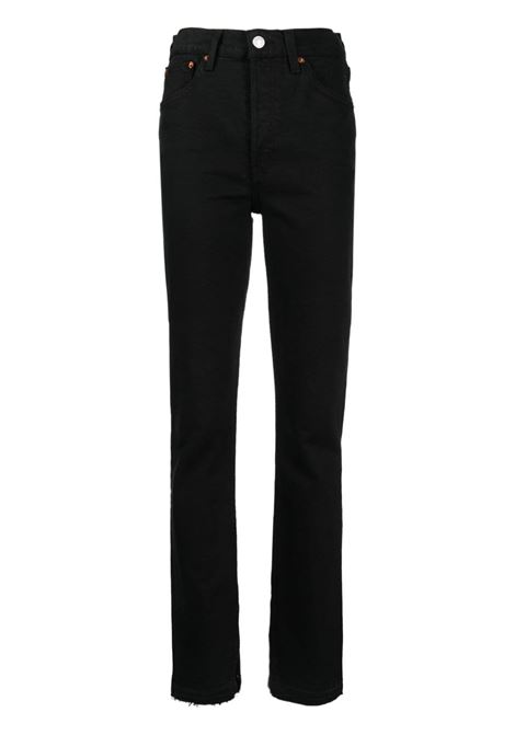 Black high-rise skinny boot jeans - women RE/DONE | 19303WHRSKBTBLK