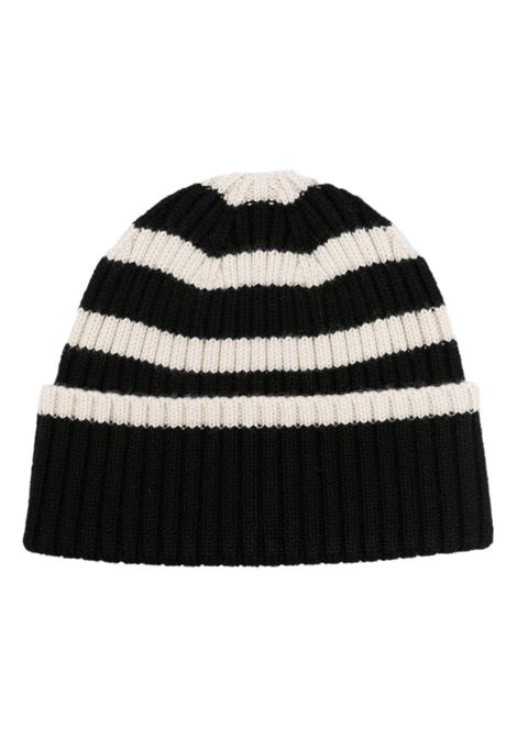 Black and white striped beanie hat - women TOTEME | 234WSAHT186YA0008001