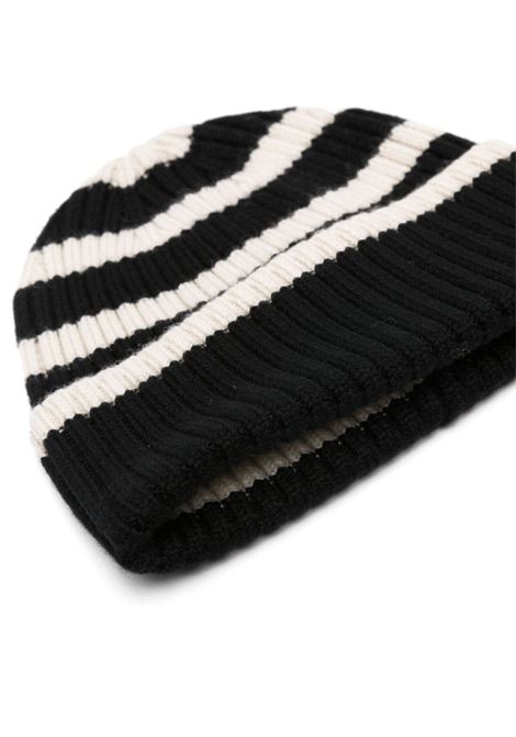 Black and white striped beanie hat - women TOTEME | 234WSAHT186YA0008001