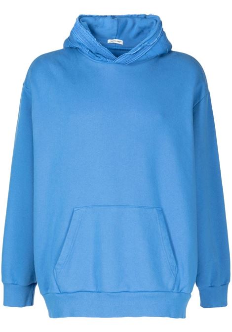 Blue embroidered-trim sweatshirt - men