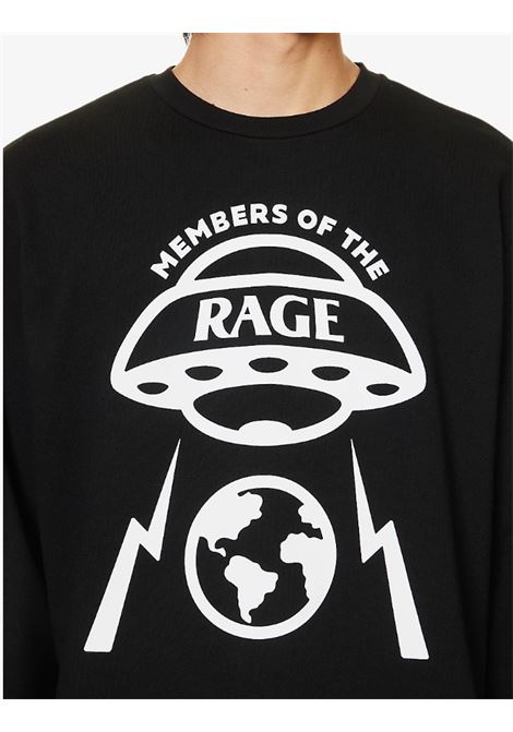 T-shirt a maniche lunghe con logo oversize in nero - uomo MEMBERS OF THE RAGE | MTFW23TT073603720372