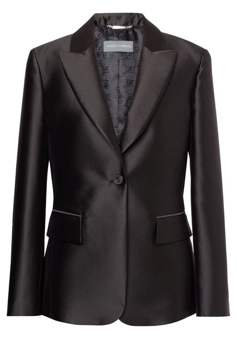 Blazer monopetto in nero  Alberta Ferretti - donna ALBERTA FERRETTI | Giacche | 051366250555