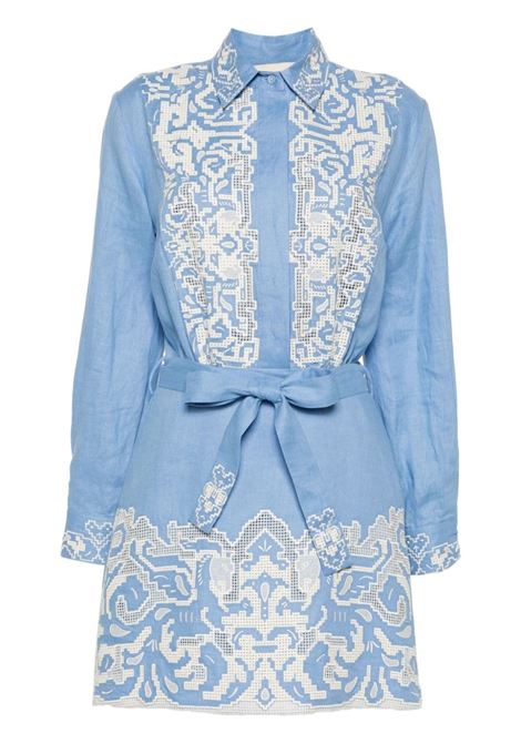 Light blue Arion linen minidress Alemais - women