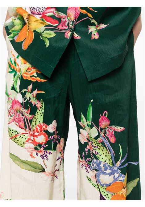 Pantaloni Aggie a gamba ampia con stampa florale in verde Alemais - donna ALEMAIS | 3738PMLT