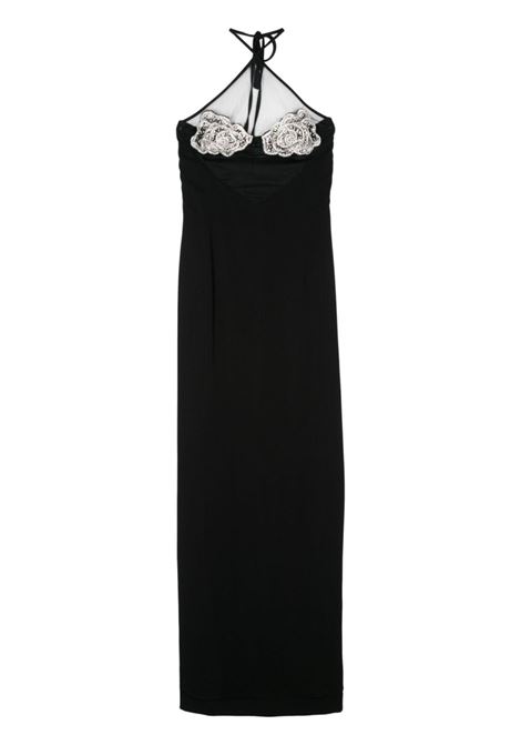 Abito da sera con cristalli in nero Amen - donna