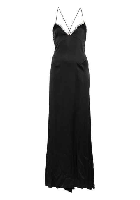 Black crystal-embellished dress Amen - women