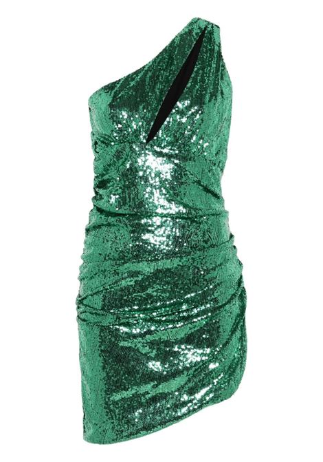 Abito corto con paillettes in verde Amen - donna AMEN | Abiti | HMW24415005