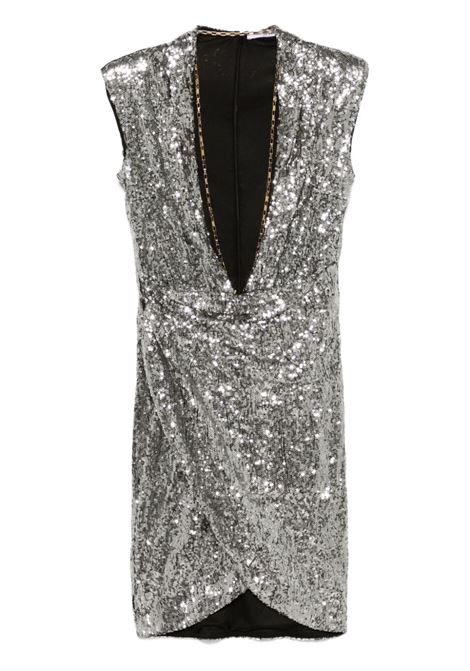 Silver sequinned mini dress Amen - women AMEN | Dresses | HMW24416018