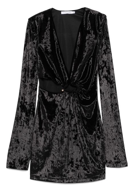 Black velvet mini dress Amen - women