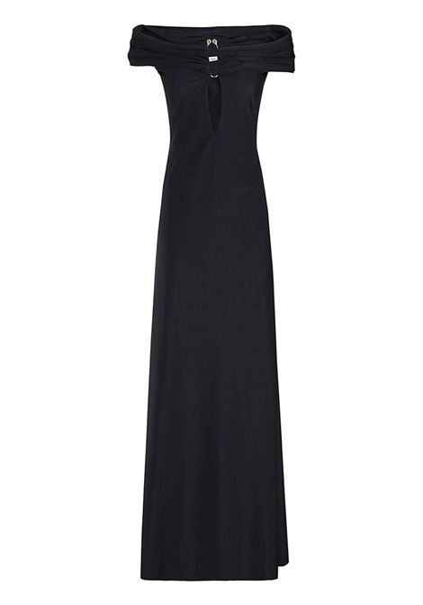 Abito lungo con spalle scoperte in nero Amen - donna