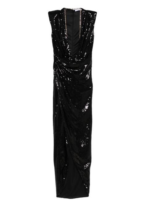 Abito midi con paillettes in nero Amen - donna AMEN | Abiti | HMW24520009