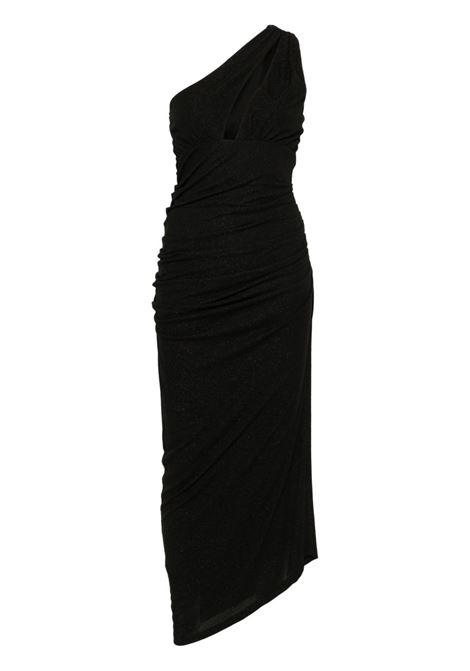 Abito monospalla con cut-out in nero Amen - donna