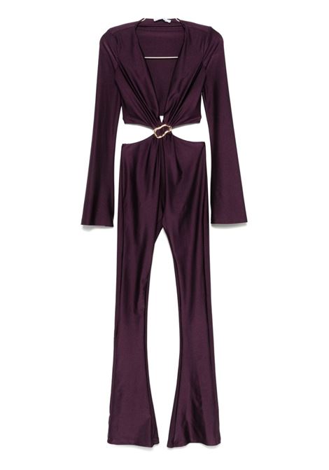 Tuta intera con dettaglio cut-out in bordeaux Amen - donna