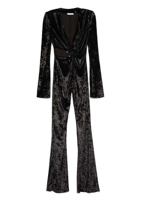 Black cut-out velvet jumpsuit Amen - women