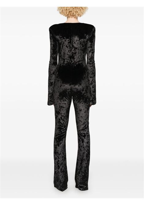 Black cut-out velvet jumpsuit Amen - women AMEN | HMW24701009