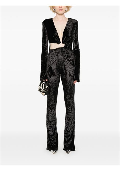 Black cut-out velvet jumpsuit Amen - women AMEN | HMW24701009