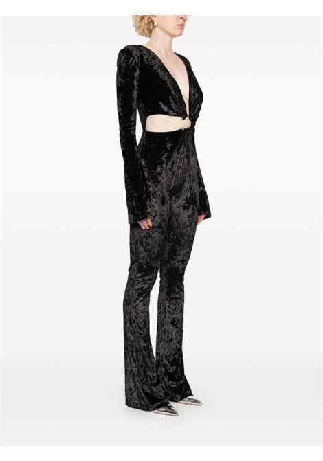 Black cut-out velvet jumpsuit Amen - women AMEN | HMW24701009