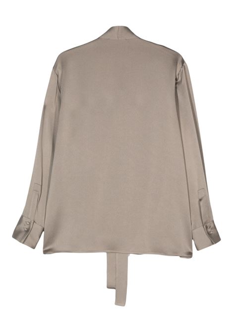 Taupe satin bow detailed shirt Antonelli - women ANTONELLI | K1088M355C221