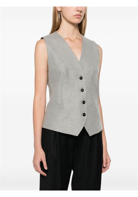 Grey Fiumicino gilet with pinces Antonelli - women ANTONELLI | M3036869C903