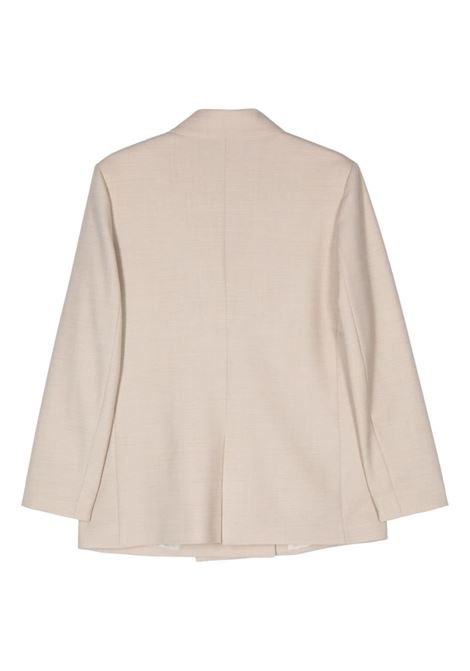 Light beige twill weave double-breasted blazer Antonelli - women ANTONELLI | M3128870C124