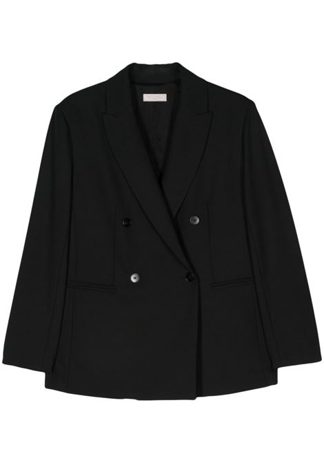 Black twill weave double-breasted blazer Antonelli - women