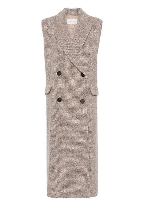 Gilet lungo Fabriano in lana in marrone Antonelli - donna ANTONELLI | M7270881C212