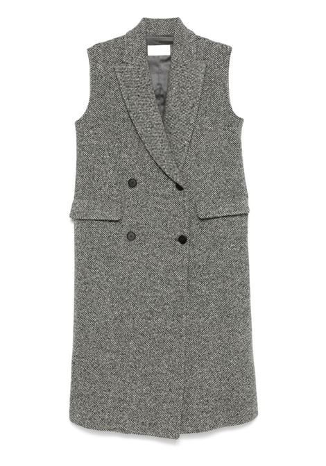 Gilet lungo Fabriano in lana in grigio Antonelli - donna