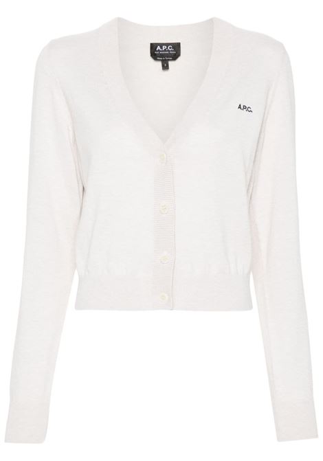 Cardigan Berenice con ricamo in ecru A.P.C. - donna