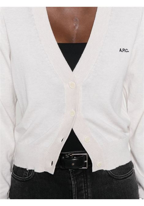 Cardigan Berenice con ricamo in ecru A.P.C. - donna A.P.C. | COGDKF22266PAA