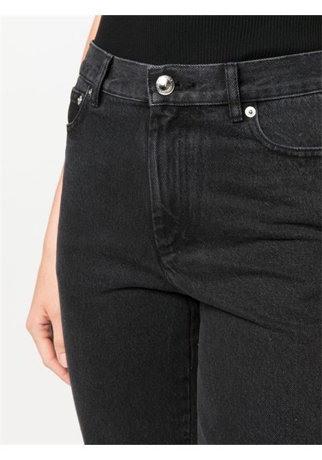 Jeans crop a vita media in nero A.P.C. - donna A.P.C. | COGEXF09131LZE