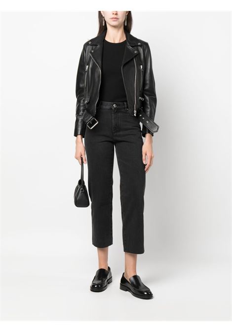 Jeans crop a vita media in nero A.P.C. - donna A.P.C. | COGEXF09131LZE