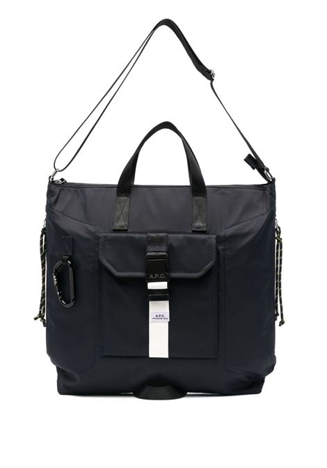 Borsa tote con logo in blu di A.P.C. - uomo A.P.C. | Borse tote | PAAFHH61929IAK