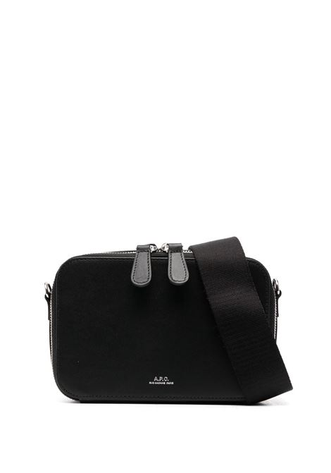 Borsa a tracolla con logo in nero - A.P.C -  uomo