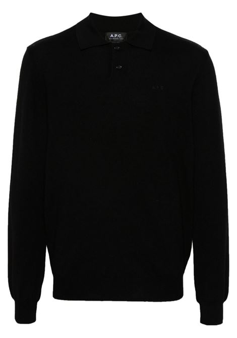 Polo Jacob in nero di A.P.C. - uomo