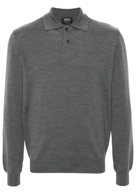 Polo Jacob in grigio di A.P.C. - uomo A.P.C. | Maglie | WVBCXH23324PLA