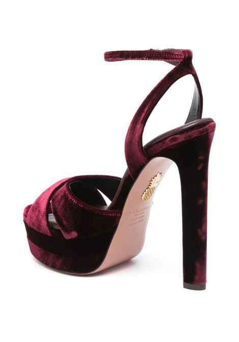 Burgundy 140mm velvet sandals Aquazzura - women AQUAZZURA | DVEHIGB0VELMLT