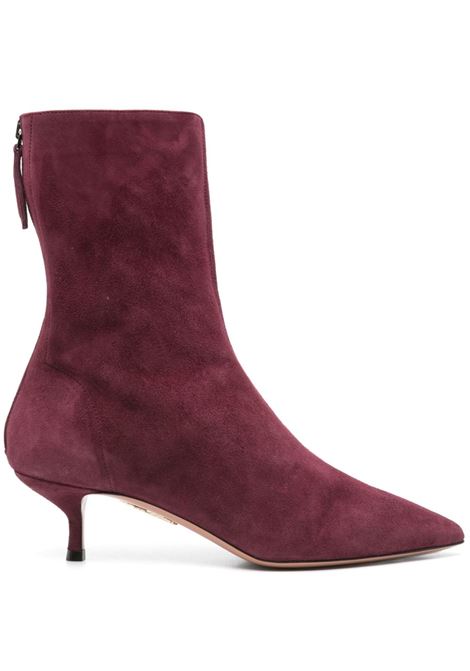 Burgundy 60mm side ankle boots Aquazzura - women AQUAZZURA | MNRMIDB0SUEDKA