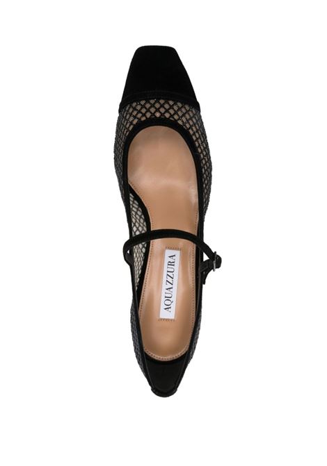 Decollete con design a rete 35mm in nero Aquazzura - donna AQUAZZURA | MYCMIDP0SRE000