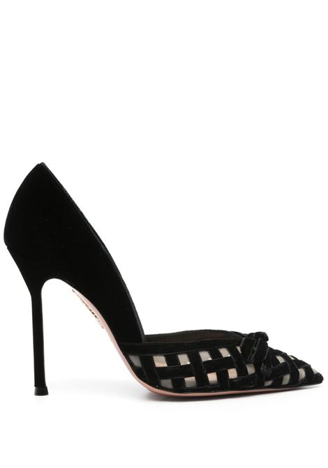 Black romance 110mm velvet pumps Aquazzura - women AQUAZZURA | RMNHIGP0VFM000