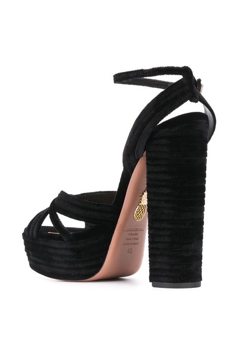 Black divine 130 mm platform sandals  Aquazzura - women AQUAZZURA | SUDHIGS0VEL000