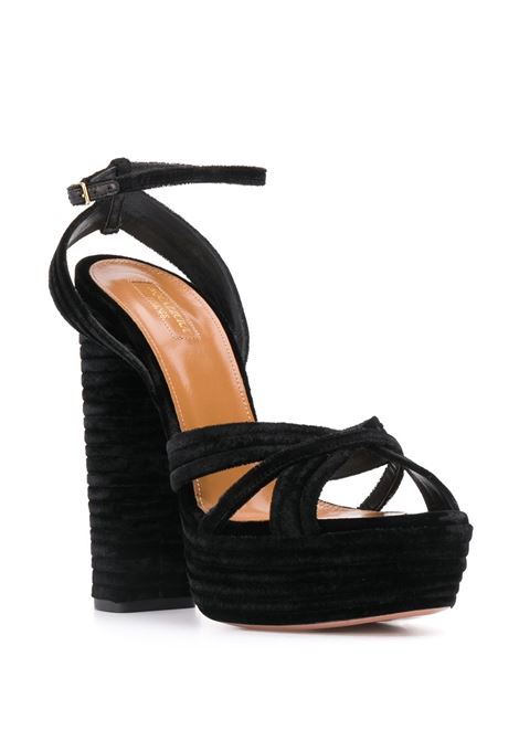 Black divine 130 mm platform sandals  Aquazzura - women AQUAZZURA | SUDHIGS0VEL000