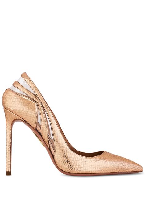 Rose gold 105mm Talk To Me pumps Aquazzura - women AQUAZZURA | TTMHIGP0MKVROG