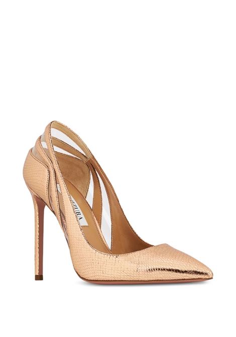 Rose gold 105mm Talk To Me pumps Aquazzura - women AQUAZZURA | TTMHIGP0MKVROG