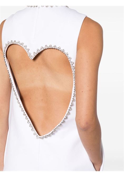 White crystal-embellished cut-out minidress - women AREA | D07184WHT