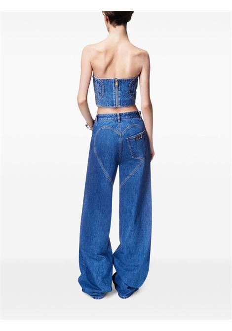 Blue Heart cut-out wide-leg jeans Area - women AREA | PF24AWPA0023DE01BL