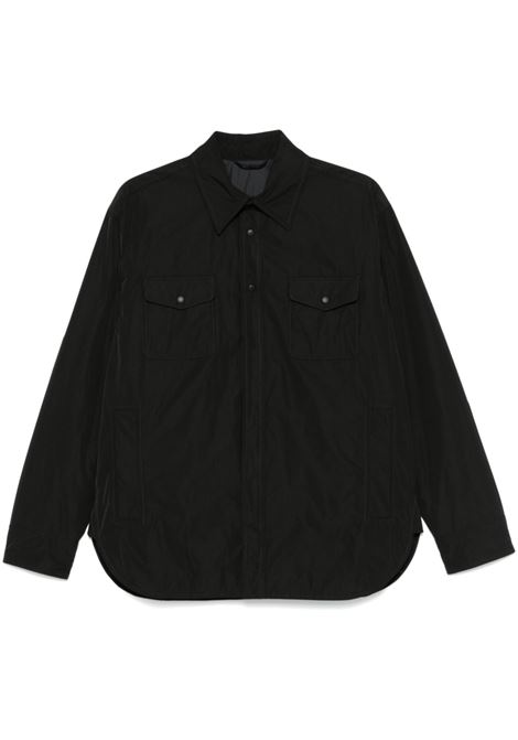 Black classic-collar overshirt Aspesi - men