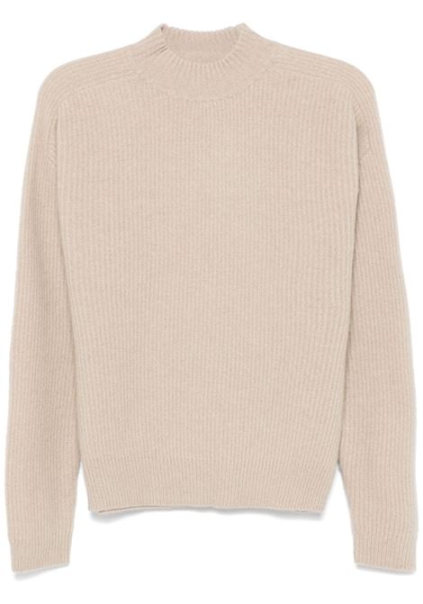 Brown ribbed-knit sweater Aspesi - women