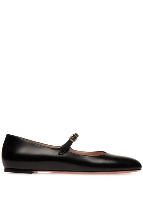 Black strap-detail ballerina shoes Bally - women