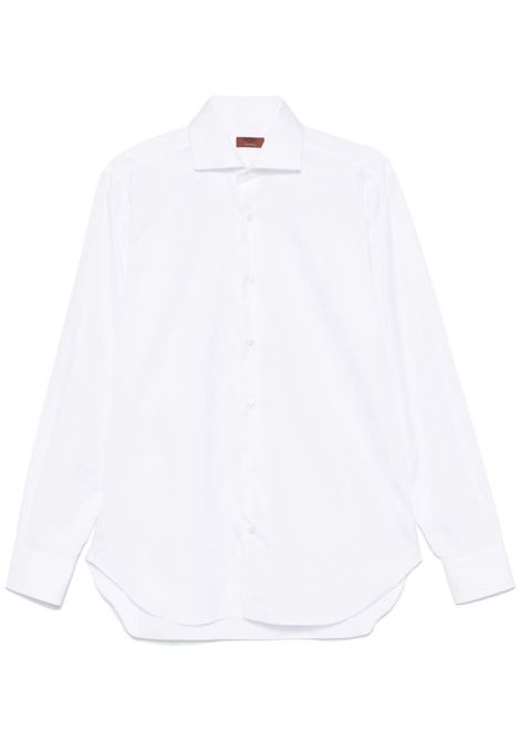 White cutaway-collar cotton shirt Beard - men BARBA | I1U13P01PZ5812U0001