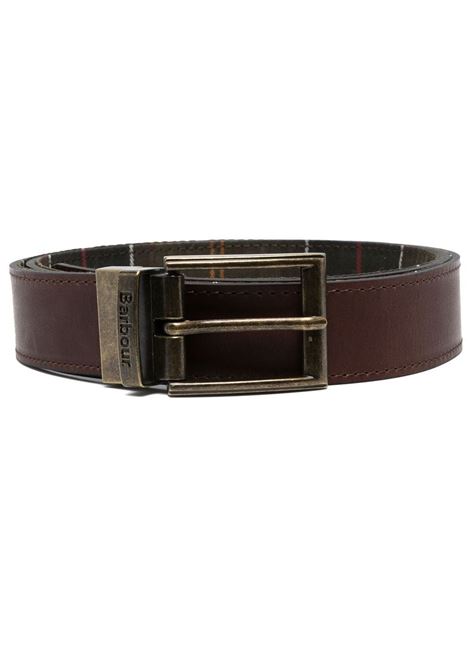 Brown buckle belt -BARBOUR men